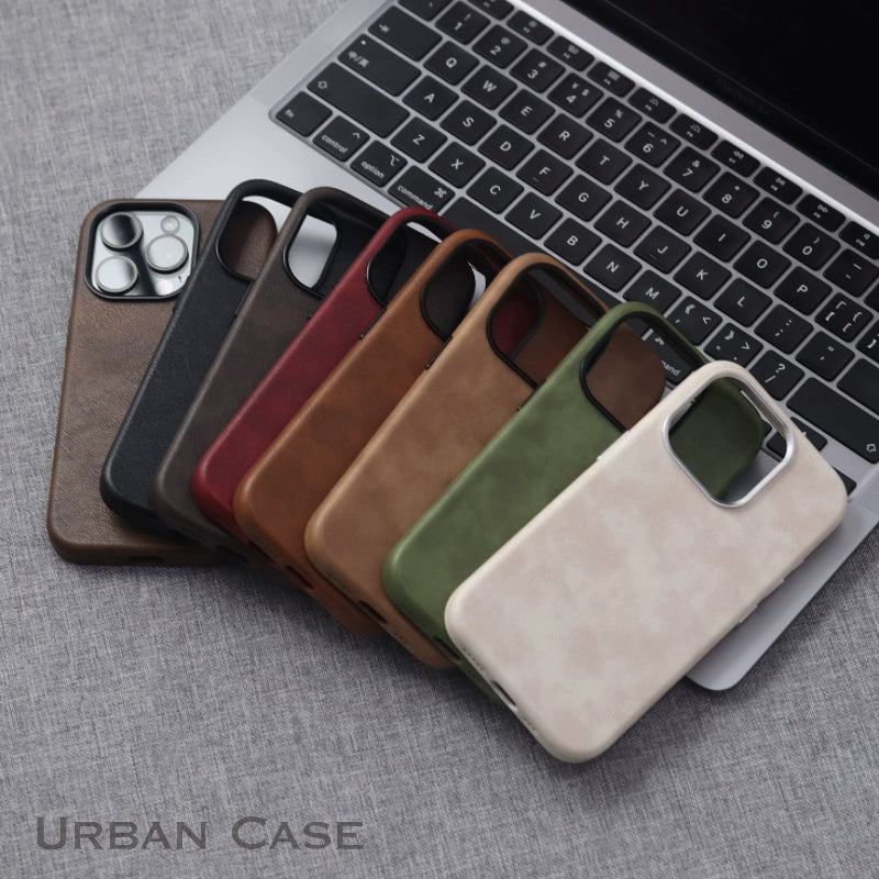 Capa de couro Nível Basic com MagSafe para iPhone 16 15 14 13 12