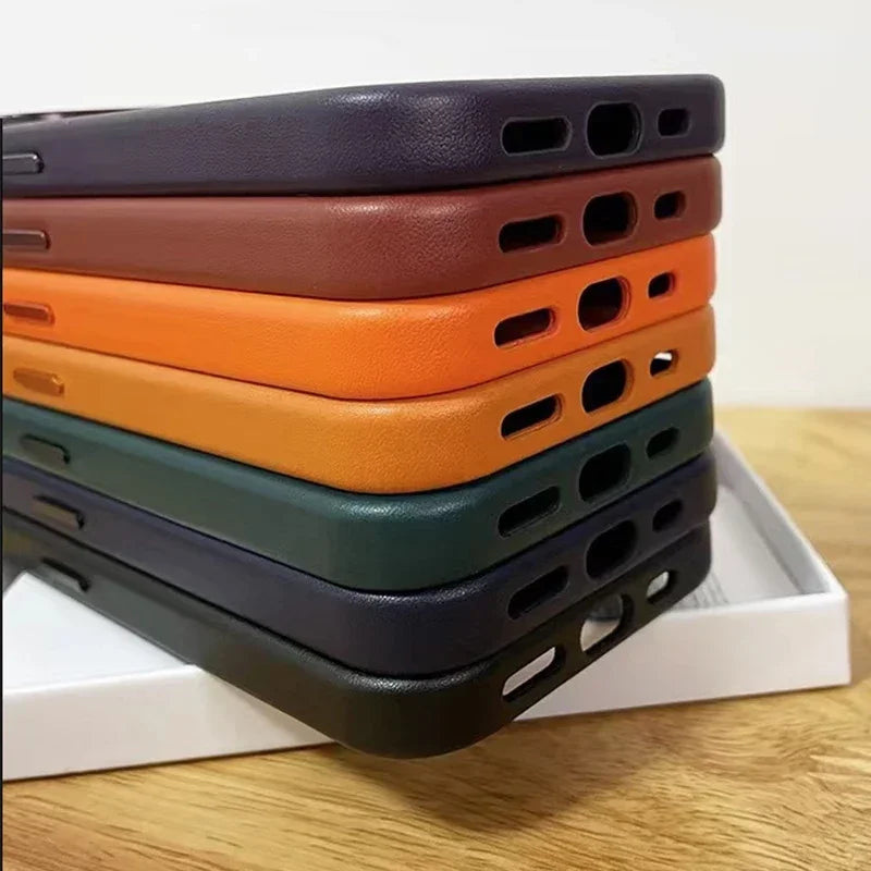 Capa de couro Apple com MagSafe para iPhone 16 15 14
