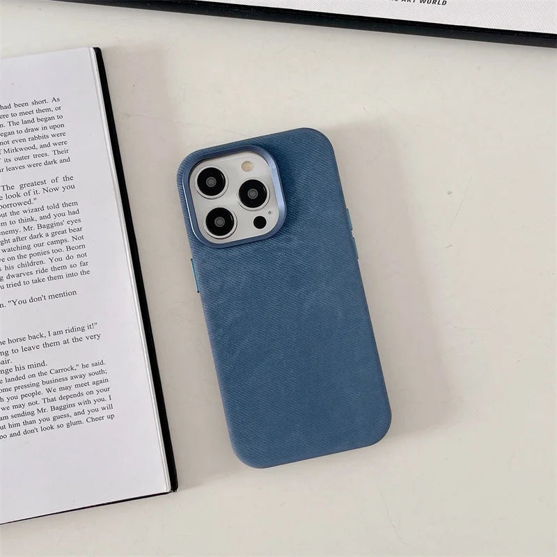 Capa de Microfibra Nível Premium com MagSafe para iPhone 16 15 14