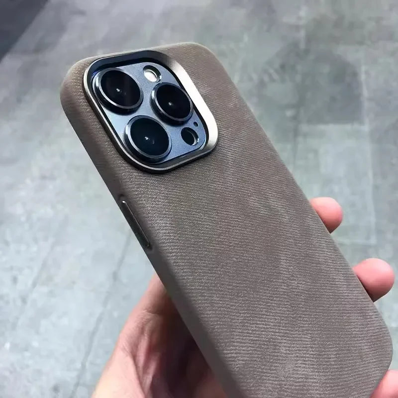 Capa de Microfibra Nível Premium com MagSafe para iPhone 16 15 14