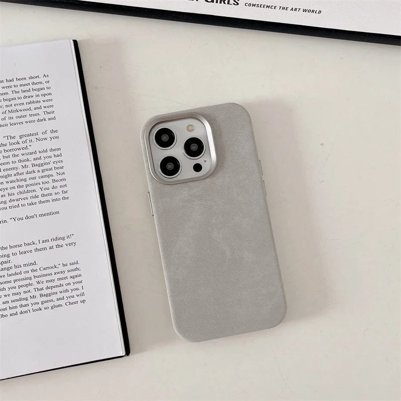 Capa de Microfibra Nível Premium com MagSafe para iPhone 16 15 14