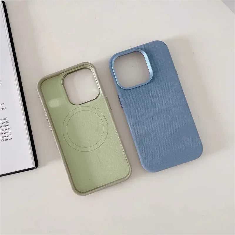 Capa de Microfibra Nível Premium com MagSafe para iPhone 16 15 14