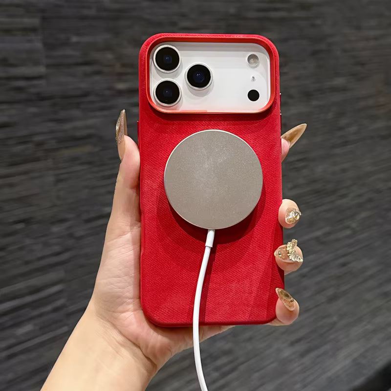 Capa de Microfibra Nível Premium com MagSafe para iPhone 17